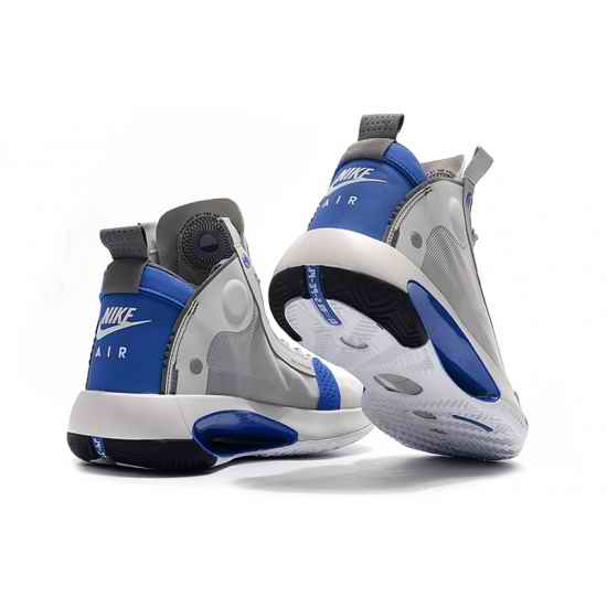 Air Jordan XXXIV Men Basketball Sneakers Gray Blue-2